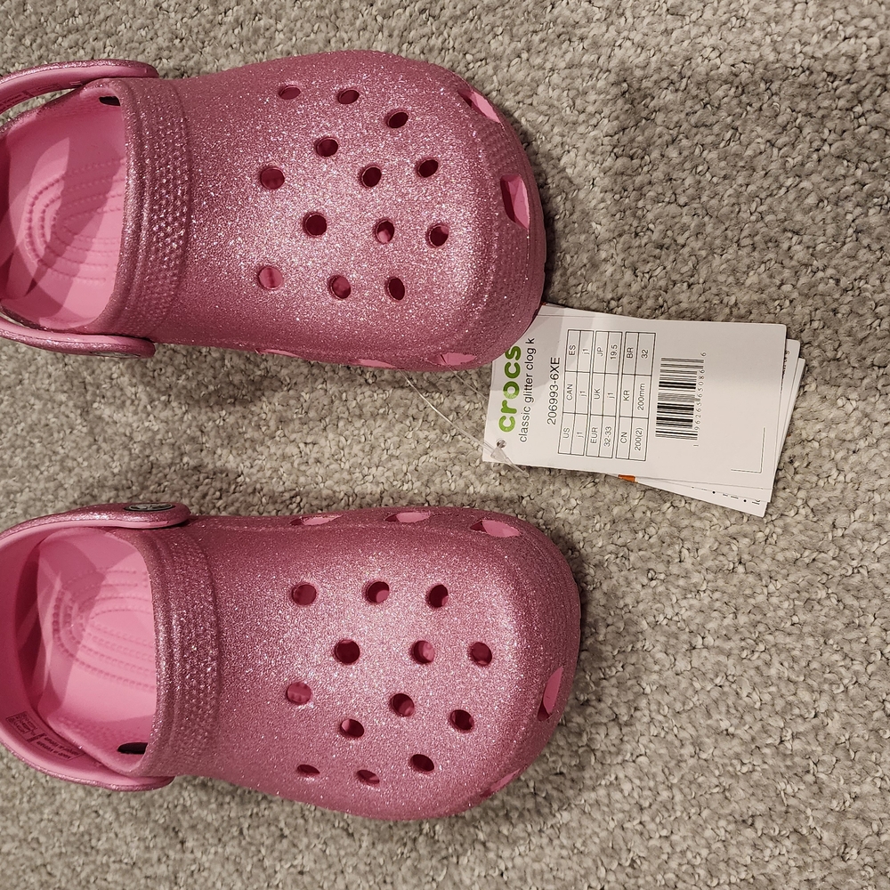 Crocs Kids Glitter Clogs - Pink